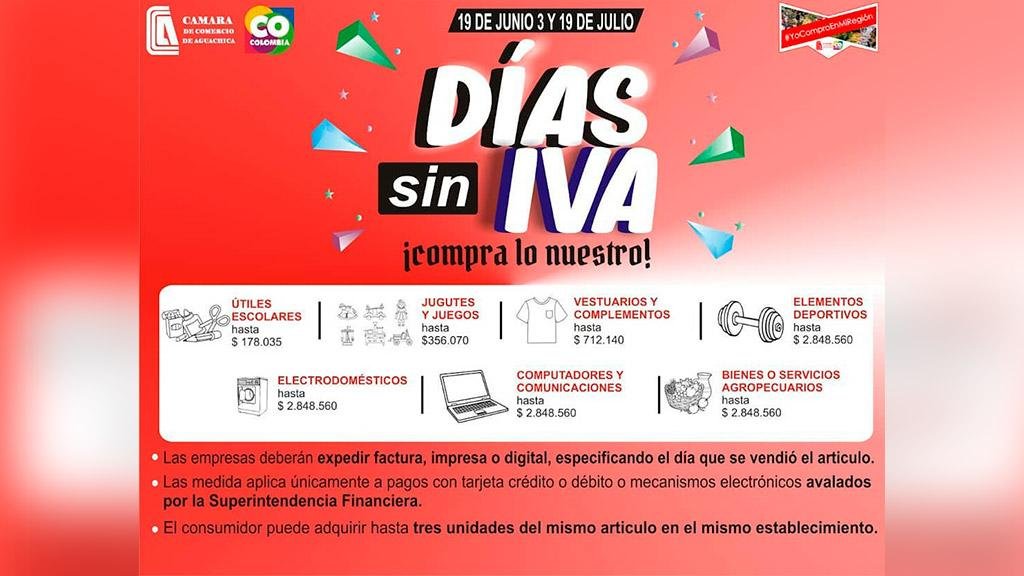 CÁMARA DE COMERCIO IMPULSA COMPRAS EN DÍAS SIN IVA