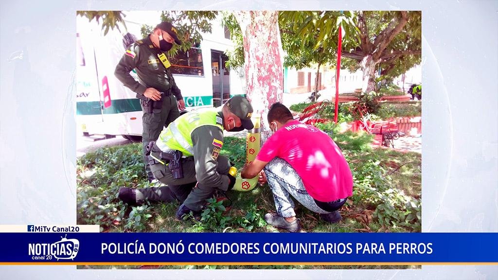 POLICÍA DONÓ COMEDORES COMUNITARIOS PARA PERROS
