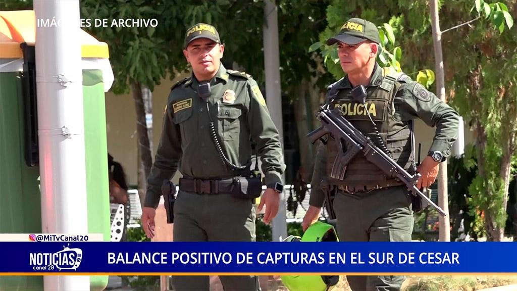 BALANCE POSITIVO DE CAPTURAS EN EL SUR DE CESAR