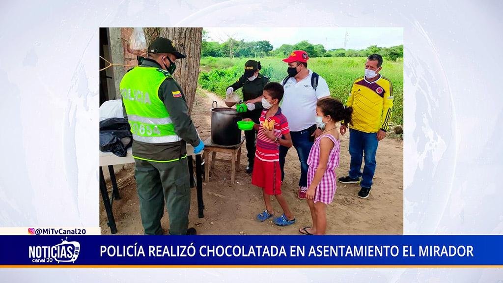 POLICÍA REALIZÓ CHOCOLATADA EN EL MIRADOR