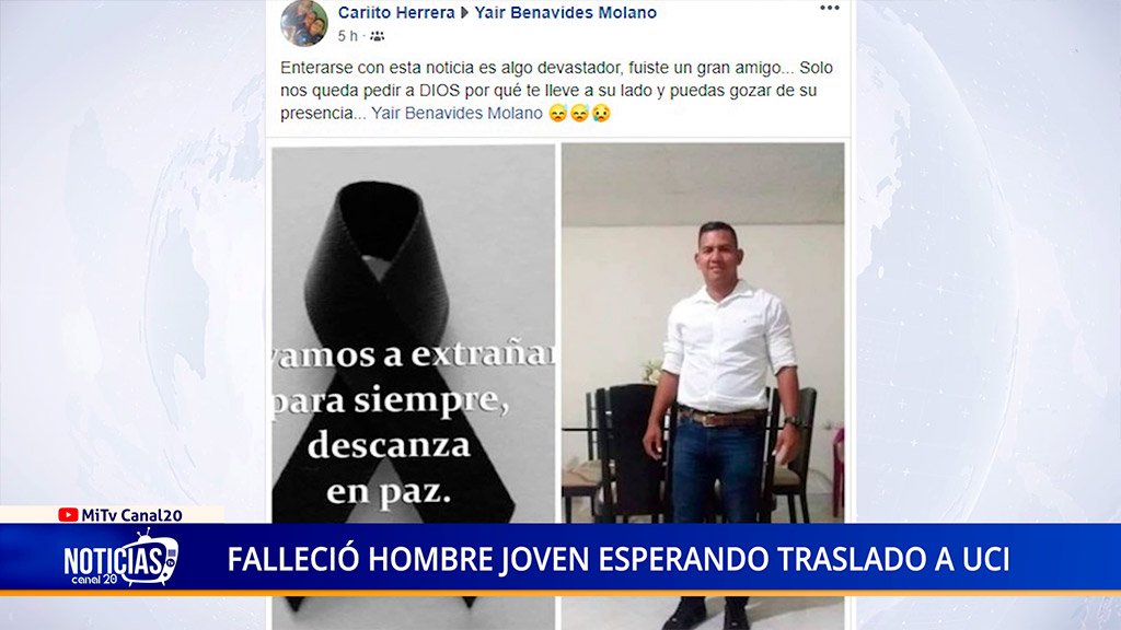 FALLECIÓ HOMBRE JOVEN ESPERANDO TRASLADO A UCI