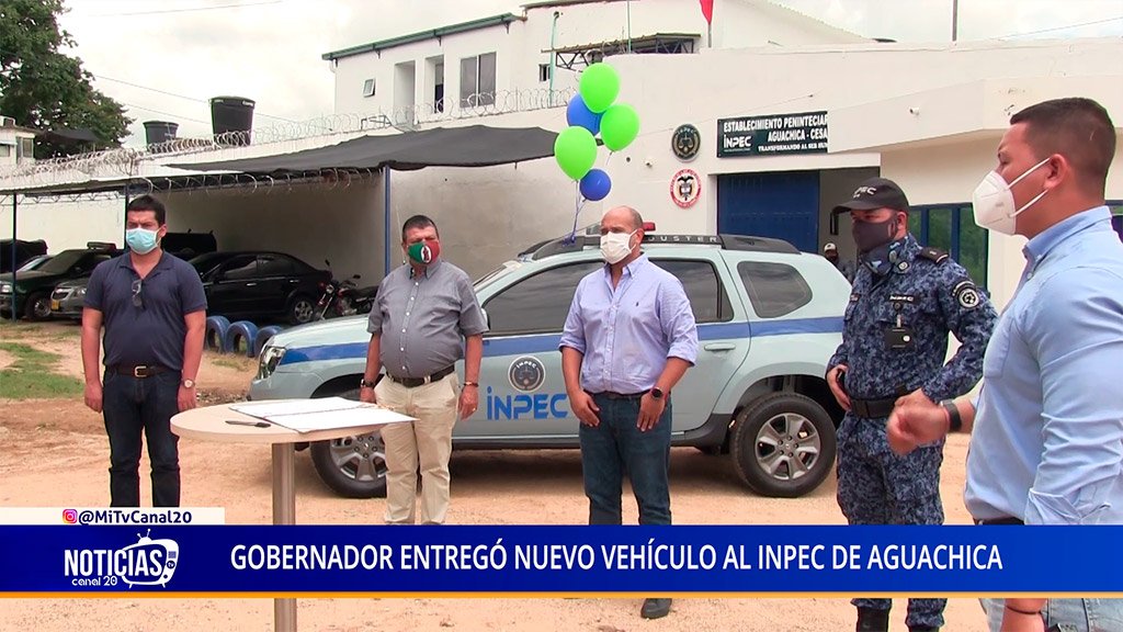 GOBERNADOR ENTREGÓ NUEVO VEHÍCULO AL INPEC DE AGUACHICA