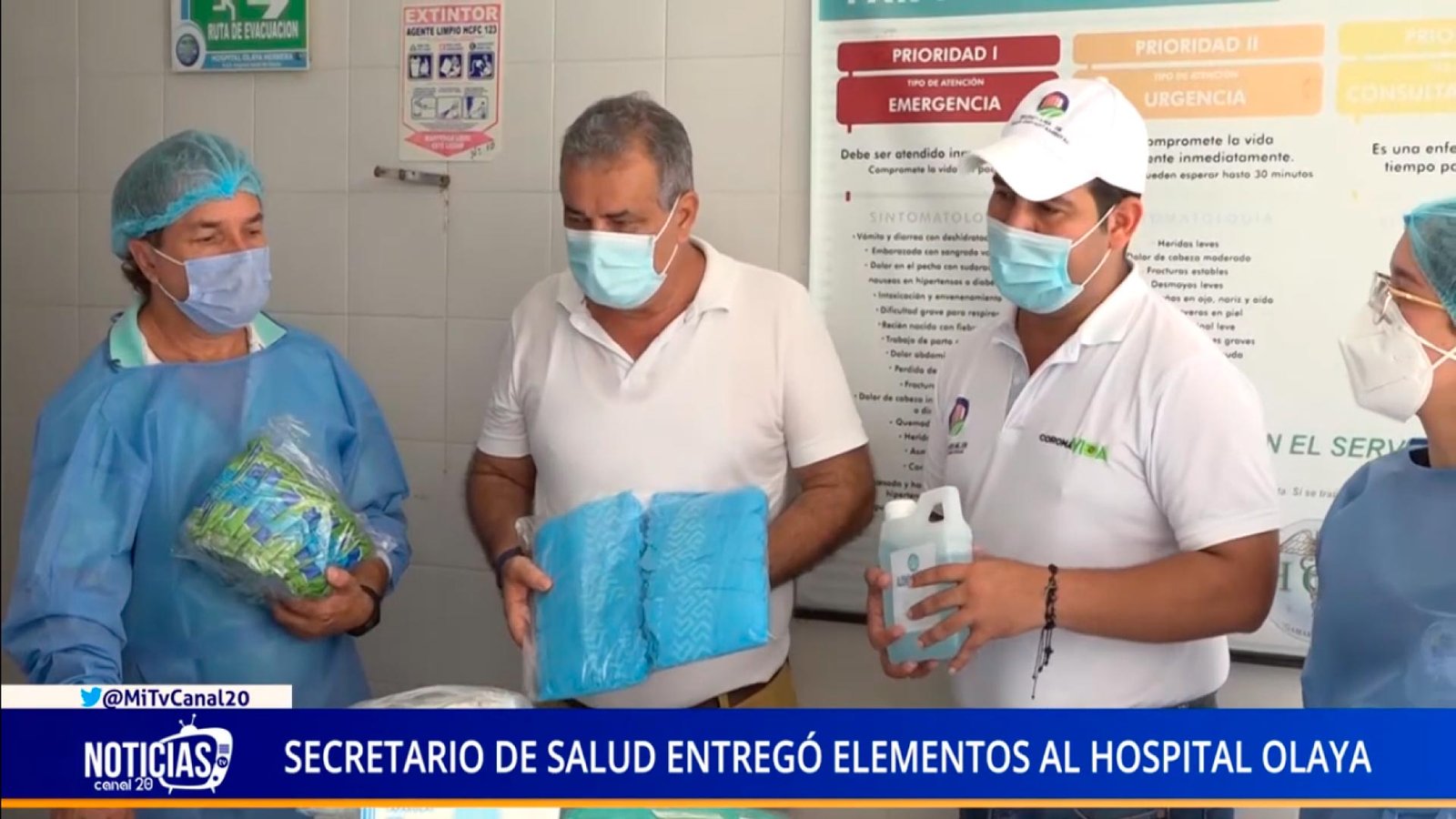 SECRETARIO DE SALUD ENTREGÓ ELEMENTOS AL HOSPITAL OLAYA