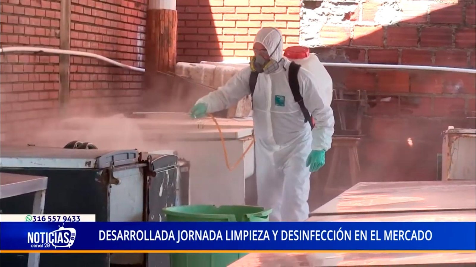 DESARROLLADA JORNADA LIMPIEZA Y DESINFECCIÓN EN EL MERCADO