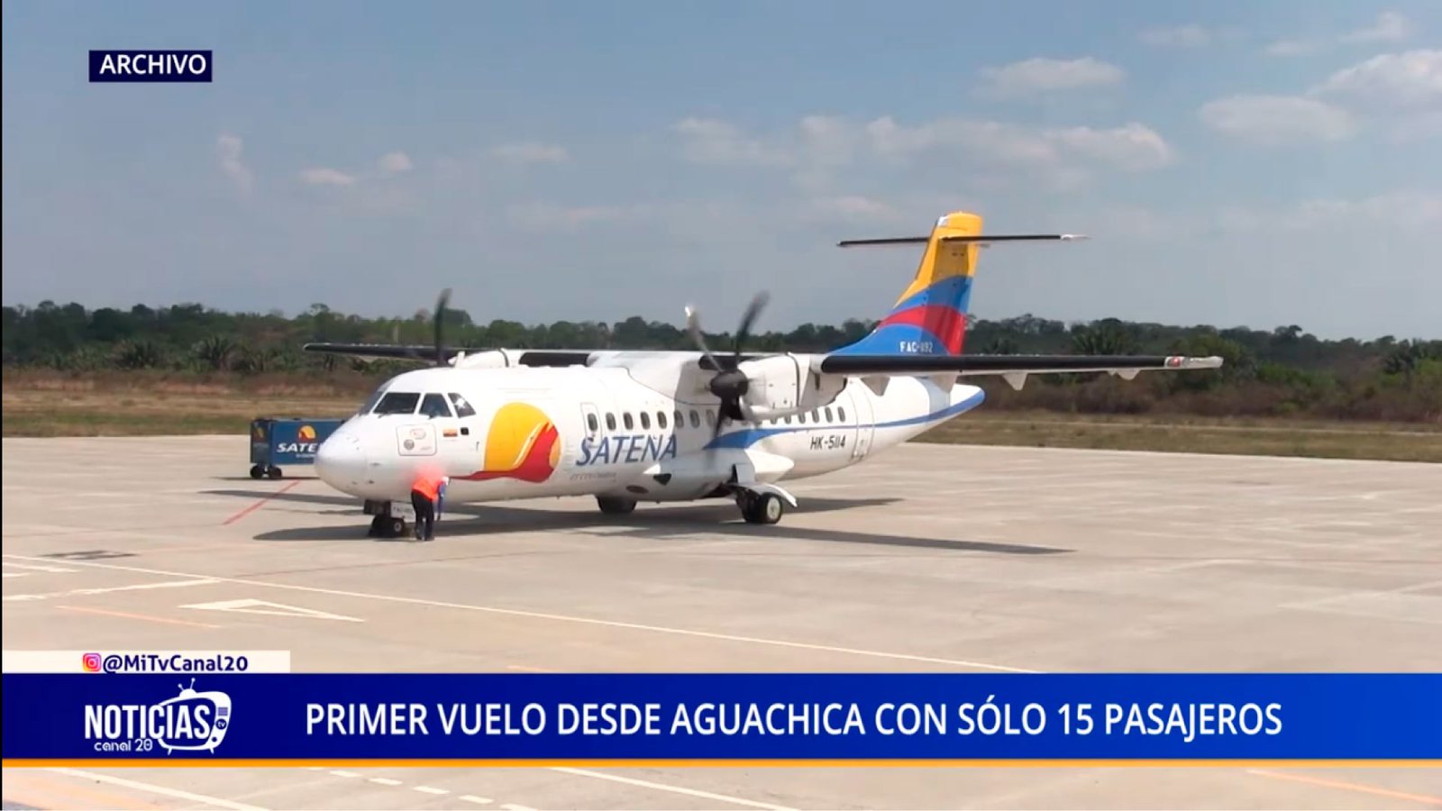 PRIMER VUELO DESDE AGUACHICA CON SÓLO 15 PASAJEROS