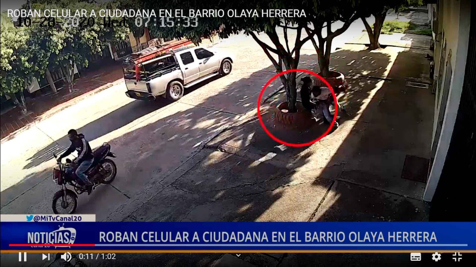 ROBAN CELULAR A CIUDADANA EN EL BARRIO OLAYA HERRERA