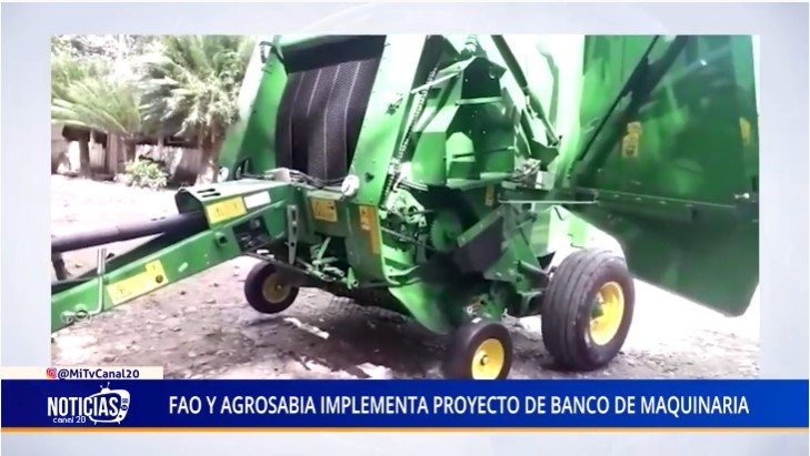 FAO Y AGROSABIA IMPLEMENTA PROYECTO DE BANCO DE MAQUINARIA