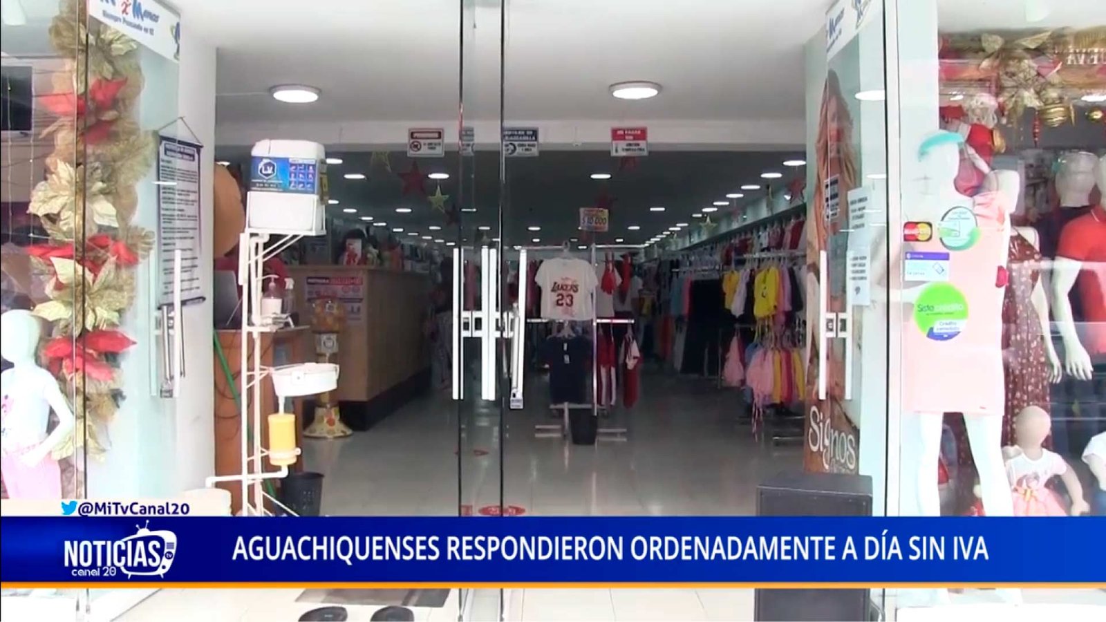 AGUACHIQUENSES RESPONDIERON ORDENADAMENTE A DÍA SIN IVA