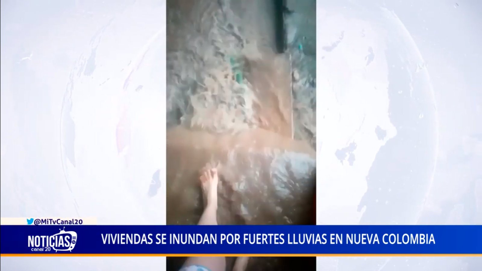 VIVIENDAS SE INUNDAN POR FUERTES LLUVIAS EN NUEVA COLOMBIA