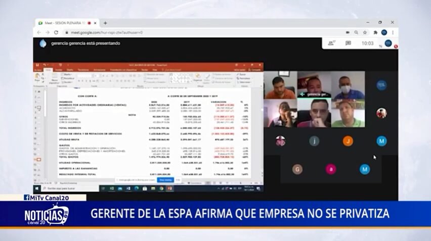 GERENTE DE LA ESPA AFIRMA QUE EMPRESA NO SE PRIVATIZA