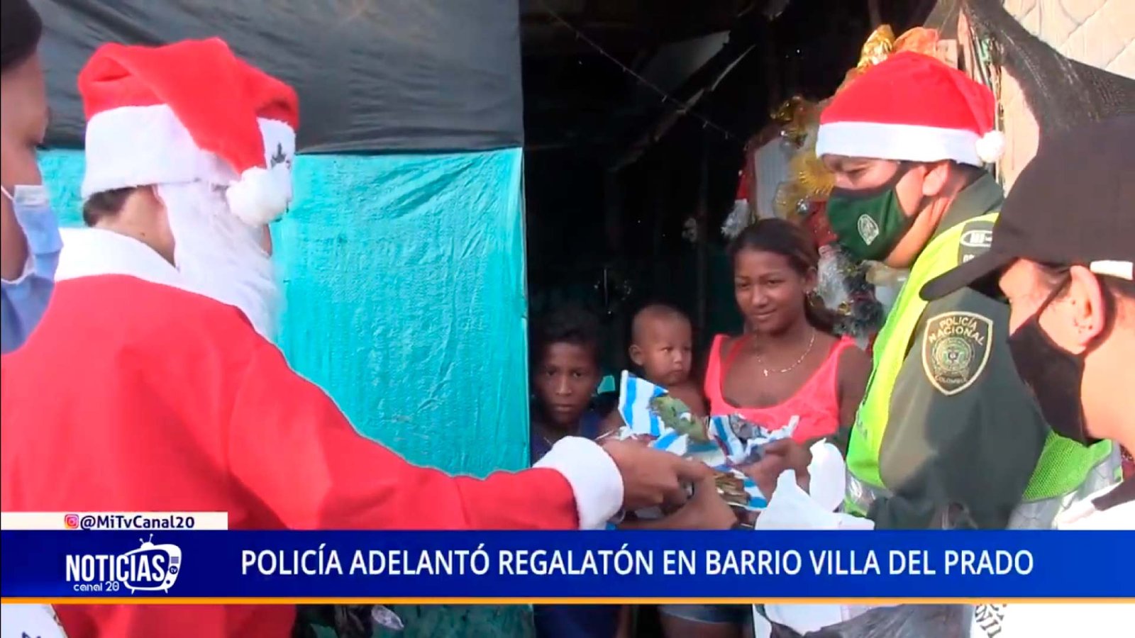 POLICÍA ADELANTÓ REGALATÓN EN BARRIO VILLA DEL PRADO