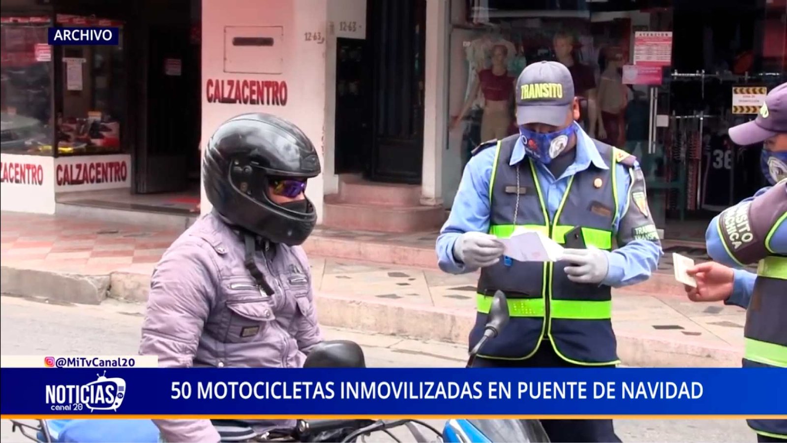 50 MOTOCICLETAS INMOVILIZADAS EN PUENTE DE NAVIDAD
