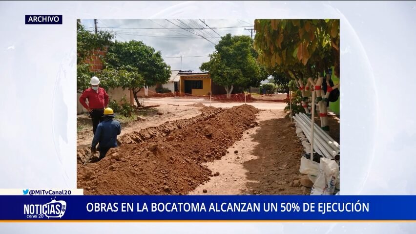 OBRAS EN LA BOCATOMA ALCANZAN UN 50% DE EJECUCIÓN