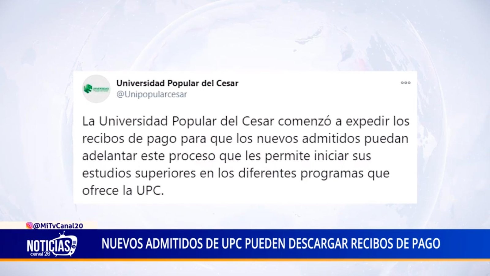 NUEVOS ADMITIDOS DE UPC PUEDEN DESCARGAR RECIBOS DE PAGO