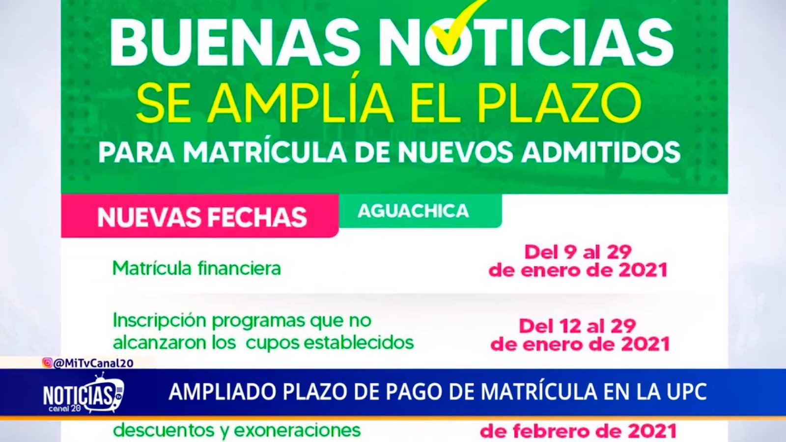 AMPLIADO PLAZO DE PAGO DE MATRÍCULA EN LA UPC