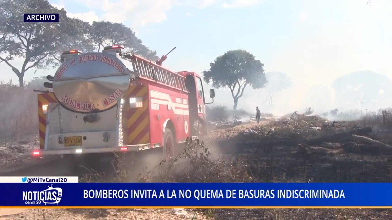 BOMBEROS INVITA A LA NO QUEMA DE BASURAS INDISCRIMINADA