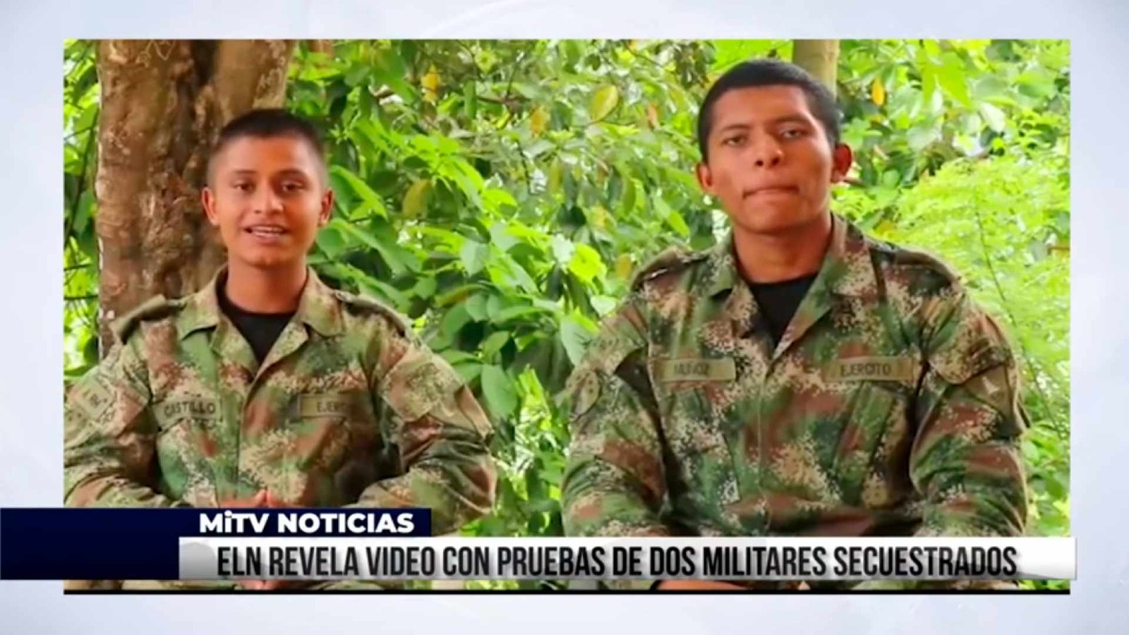 ELN REVELA VIDEO CON PRUEBAS DE DOS MILITARES SECUESTRADOS
