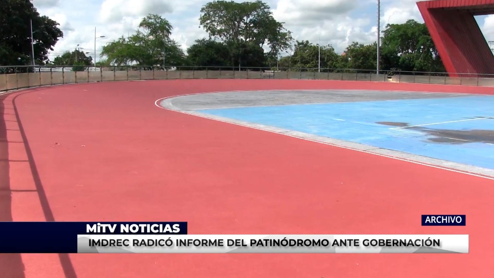 IMDREC RADICÓ INFORME DEL PATINÓDROMO ANTE GOBERNACIÓN