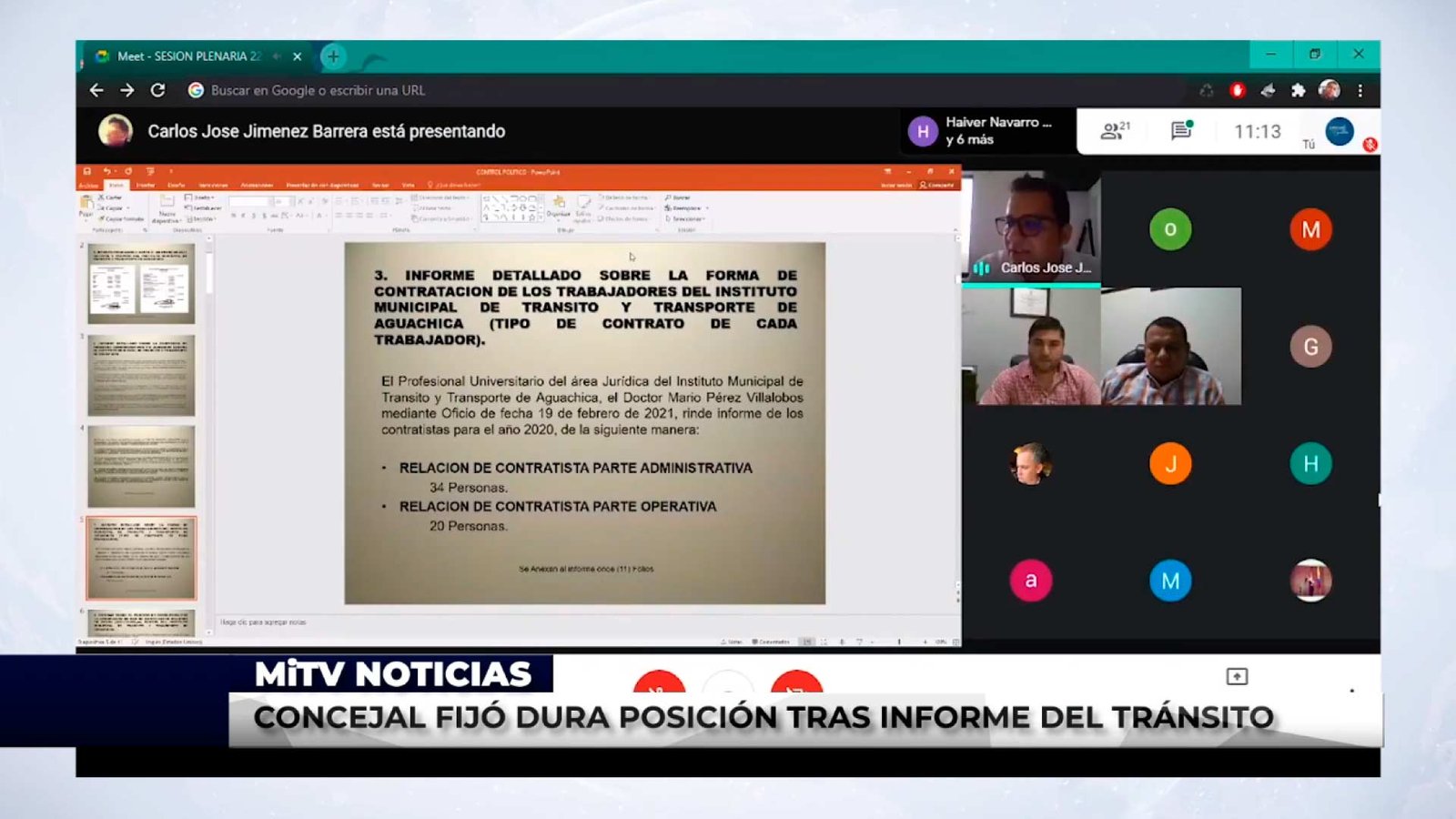 CONCEJAL FIJÓ DURA POSICIÓN TRAS INFORME DEL TRÁNSITO