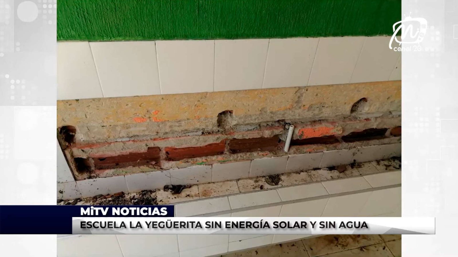 ESCUELA LA YEGÜERITA SIN ENERGÍA SOLAR Y SIN AGUA