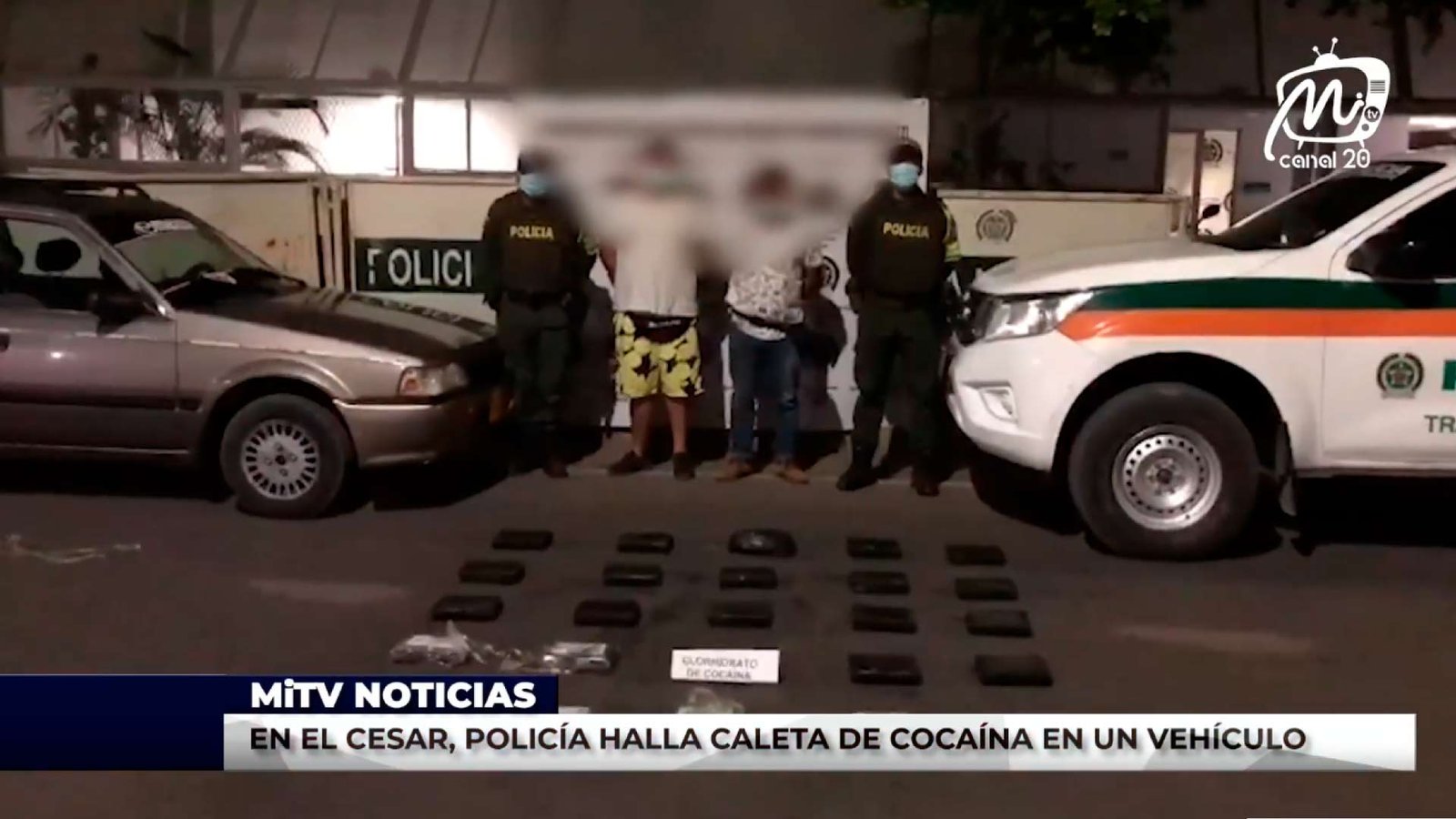 EN EL CESAR, POLICÍA HALLA CALETA DE COCAÍNA EN UN VEHÍCULO
