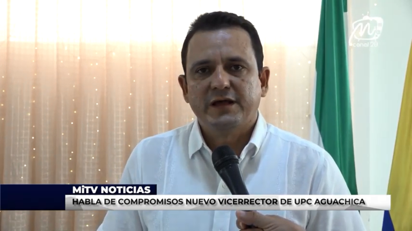HABLA DE COMPROMISOS NUEVO VICERRECTOR DE UPC AGUACHICA