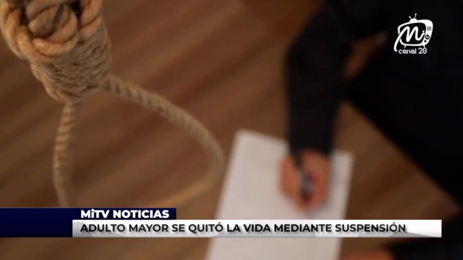 ADULTO MAYOR SE QUITÓ LA VIDA MEDIANTE SUSPENSIÓN
