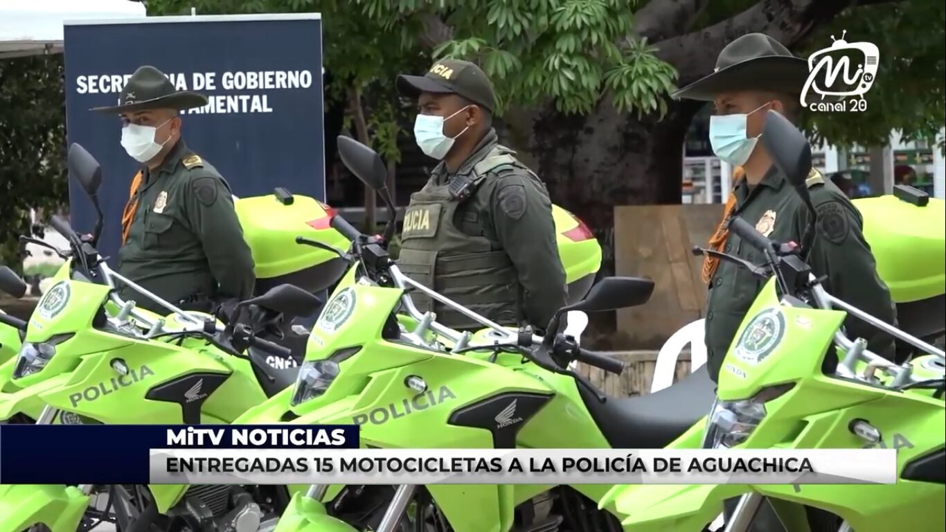 ENTREGADAS 15 MOTOCICLETAS A LA POLICÍA DE AGUACHICA