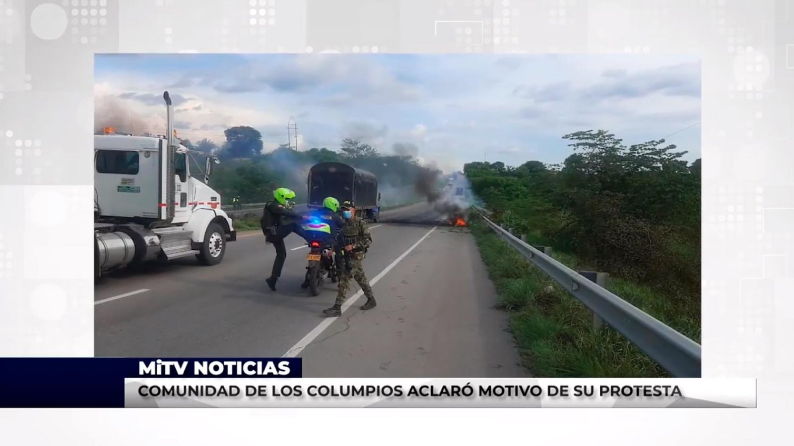 COMUNIDAD DE LOS COLUMPIOS ACLARÓ MOTIVO DE SU PROTESTA
