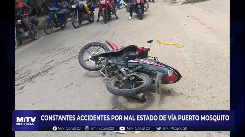 CONSTANTES ACCIDENTES POR MAL ESTADO DE VÍA PUERTO MOSQUITO