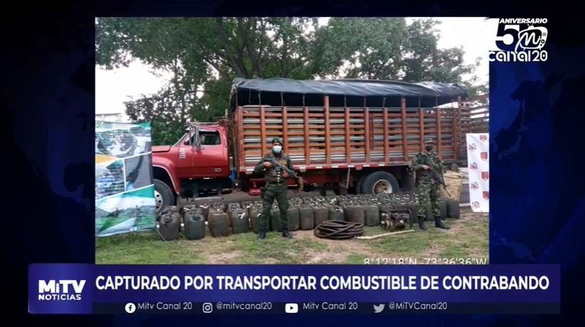 CAPTURADO POR TRANSPORTAR COMBUSTIBLE DE CONTRABANDO