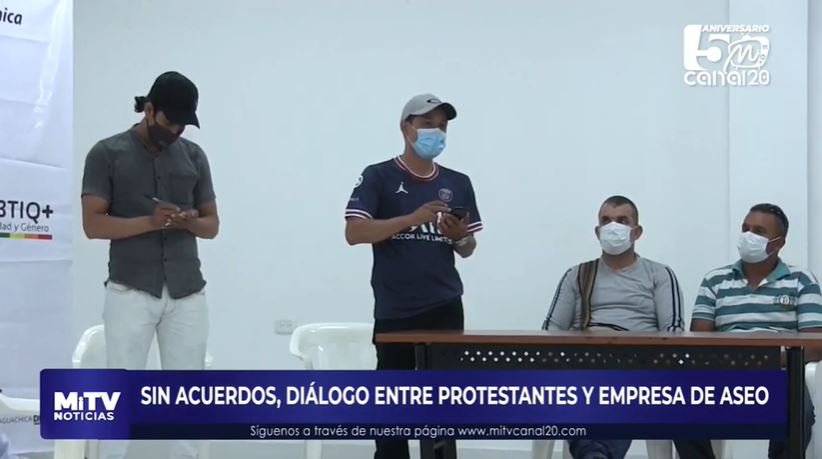 SIN ACUERDOS, DIÁLOGO ENTRE PROTESTANTES Y EMPRESA DE ASEO