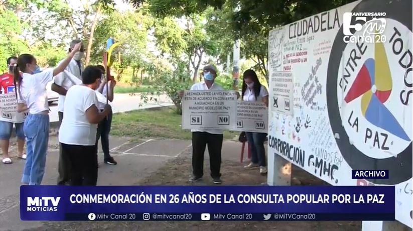 CONMEMORACIÓN EN 26 AÑOS DE LA CONSULTA POPULAR POR LA PAZ