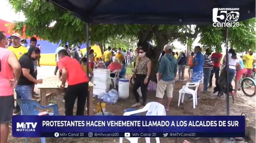 PROTESTANTES HACEN VEHEMENTE LLAMADO A LOS ALCALDES DE SUR