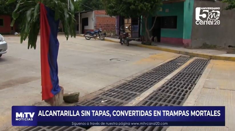 ALCANTARILLA SIN TAPAS, CONVERTIDAS EN TRAMPAS MORTALES