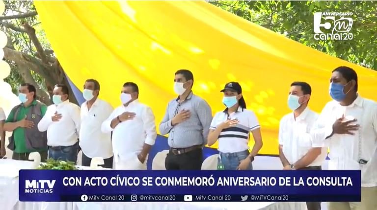 CON ACTO CÍVICO SE CONMEMORÓ ANIVERSARIO DE LA CONSULTA