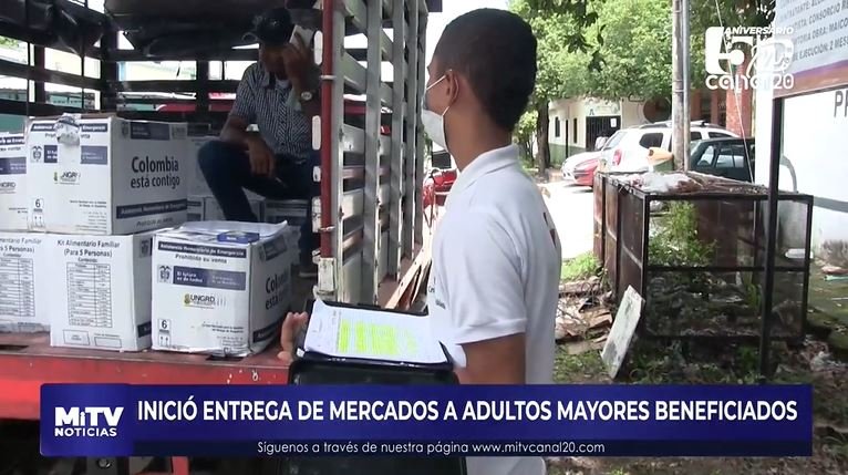 INICIÓ ENTREGA DE MERCADOS A ADULTOS MAYORES BENEFICIADOS