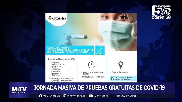 JORNADA MASIVA DE PRUEBAS GRATUITAS DE COVID 19