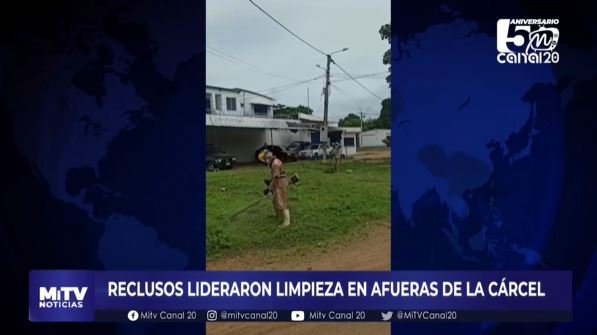 RECLUSOS LIDERARON LIMPIEZA EN AFUERAS DE LA CÁRCEL