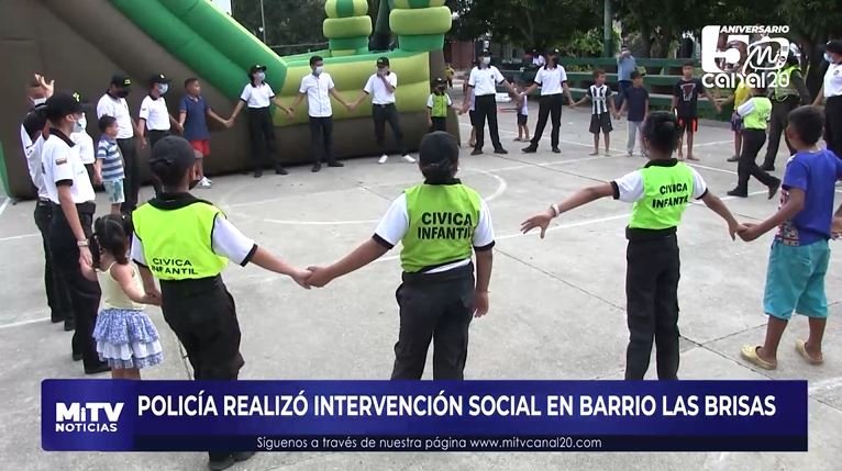 POLICÍA REALIZÓ INTERVENCIÓN SOCIAL EN BARRIO LAS BRISAS