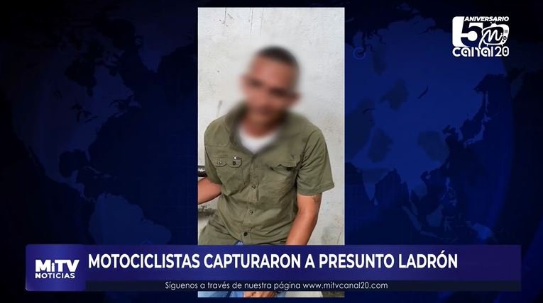 MOTOCICLISTAS CAPTURARON A PRESUNTO LADRÓN