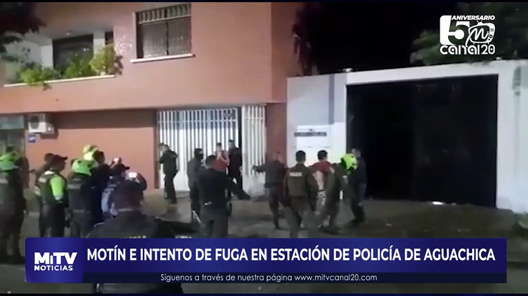 MOTÍN E INTENTO DE FUGA EN ESTACIÓN DE POLICÍA DE AGUACHICA