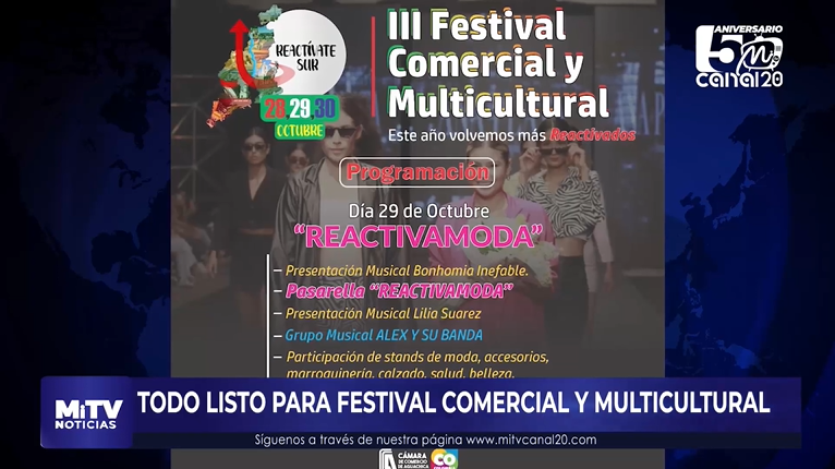 TODO LISTO PARA FESTIVAL COMERCIAL Y MULTICULTURAL