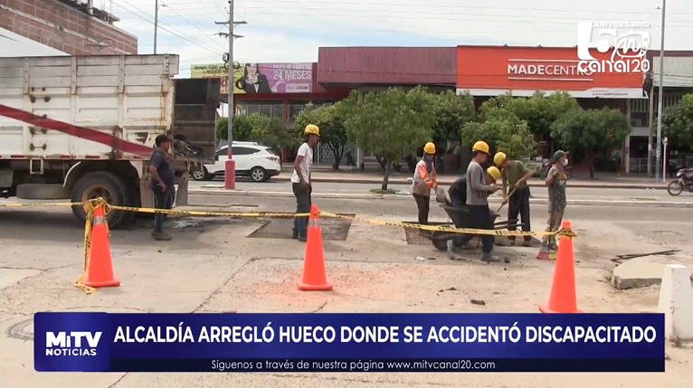ALCALDÍA ARREGLÓ HUECO DONDE SE ACCIDENTÓ DISCAPACITADO