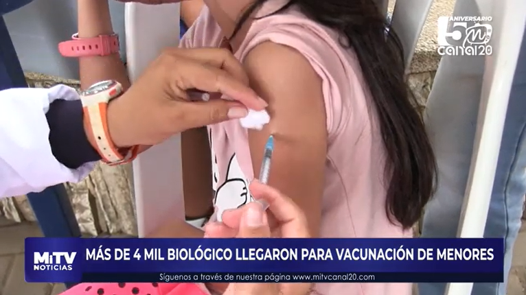 MÁS DE 4 MIL BIOLÓGICO LLEGARON PARA VACUNACIÓN DE MENORES