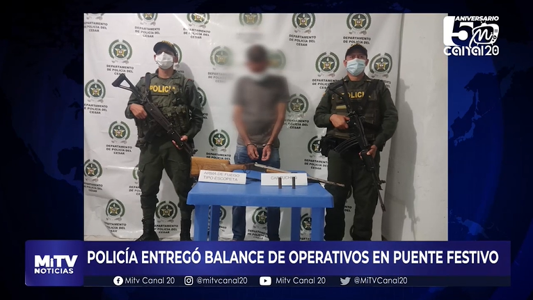 POLICÍA ENTREGÓ BALANCE DE OPERATIVOS EN PUENTE FESTIVO