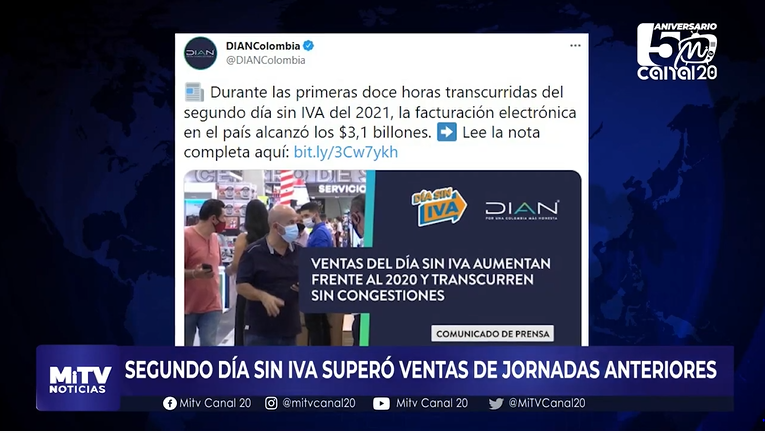 SEGUNDO DÍA SIN IVA SUPERÓ VENTAS DE JORNADAS ANTERIORES