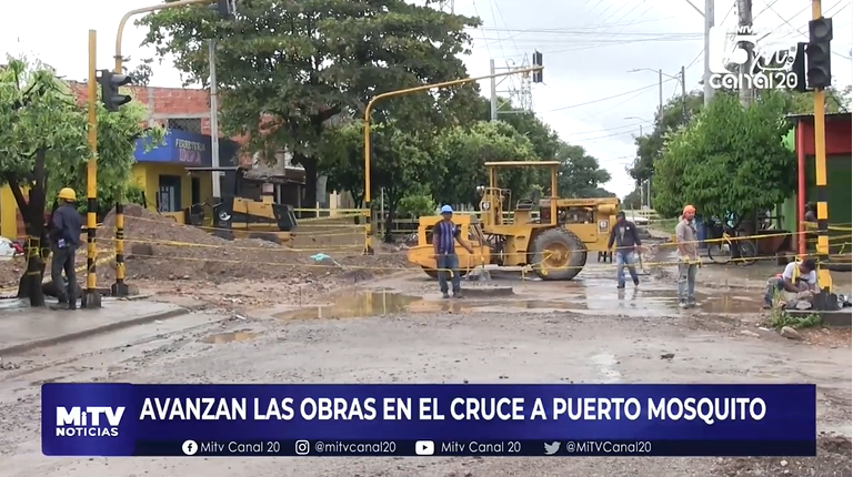 AVANZAN SIGNIFICATIVAMENTE LAS OBRAS EN EL CRUCE A PUERTO MOSQUITO