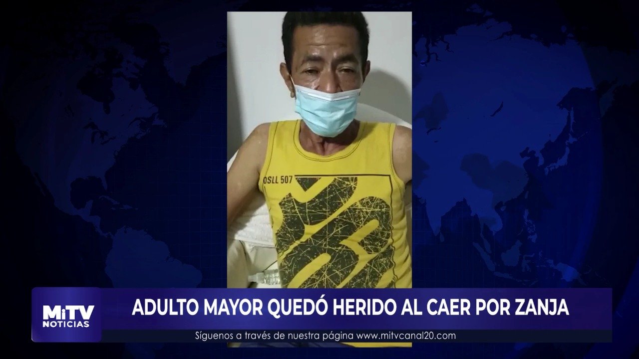 ADULTO HERIDO AL CAER EN ZANJA