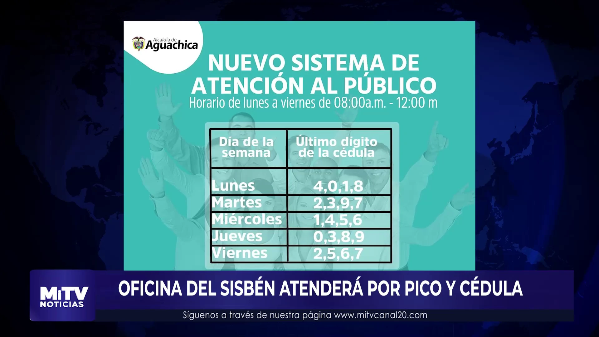 OFICINA DEL SISBÉN ATENDERÁ POR PICO Y CÉDULA